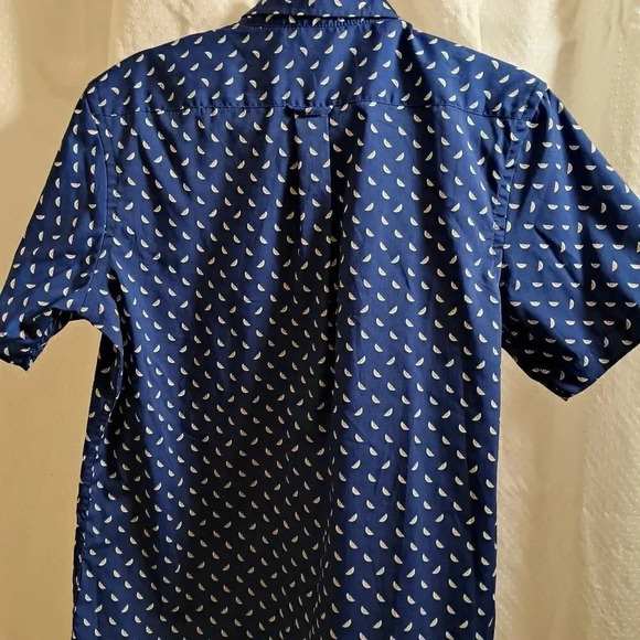 Men's IZOD WATERMELON BUTTON DOWN MED PREPPY BEACH SUMMER FESTIVAL GRAPHIC PRINT - Picture 4 of 6